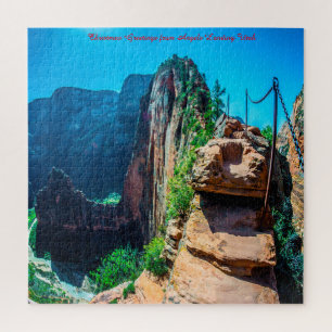 Kerstgroeten van Angels Landing Utah Legpuzzel