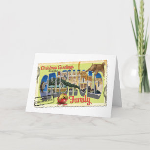 Kerstgroeten van de familie Griswold Kaart