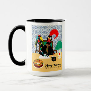 Kerstgroeten van de Portugese haan Mok