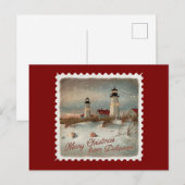 Kerstgroeten van Delaware Vakantieansichtkaart Feestdagenkaart (Voorkant / Achterkant)