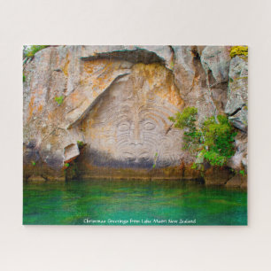 Kerstgroeten van Lake Maori Nieuw-Zeeland Legpuzzel