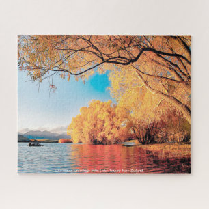 Kerstgroeten van Lake Tekapo Nieuw-Zeeland Legpuzzel
