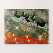 Kerstgroeten van mama en papa legpuzzel (Horizontaal)