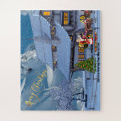 Kerstgroeten van mama en papa legpuzzel (Verticaal)