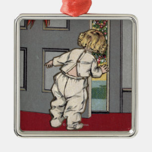 KerstgroetenKid Peking voor Kerstman Metalen Ornament