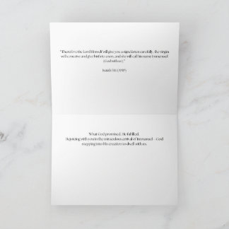 Kerstgroetkaart Jesaja 7:14 (5x7) Bedankkaart