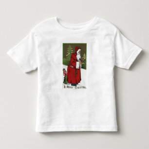 KerstgroetKerstman met hout Kinder Shirts