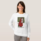 KerstgroetKerstman met hout T-shirt (Voorkant volledig)