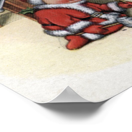 KerstgroetKleine Kinderen Poster (Hoek)