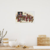 KerstgroetKleine Kinderen Poster (Keuken)