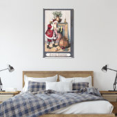 KerstgroetSinterkletsen Canvas Afdruk (Insitu (Slaapkamer))