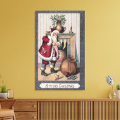 KerstgroetSinterkletsen Canvas Afdruk (Insitu (Woonkamer))