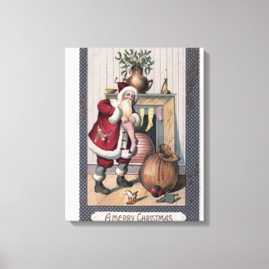 KerstgroetSinterkletsen Canvas Afdruk (Voorkant)