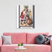 KerstgroetSinterkletsen Canvas Afdruk (Insitu (Woonkamer))