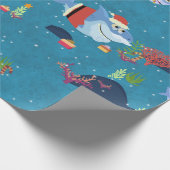 kersthaai cadeaupapier (Hoek)