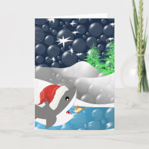 Kersthaai Feestdagen Kaart