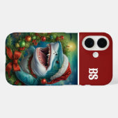 Kersthaai in vermomming - Kustvibes Case-Mate iPhone Case (Achterkant (horizontaal))