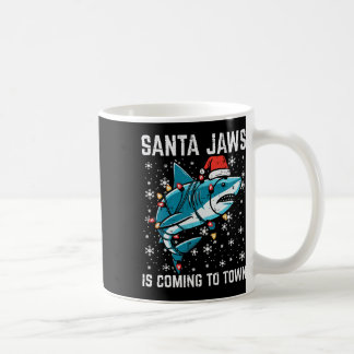 Kersthaai Santa Jaws Xmas Mannen Boys Kinder Jou Koffiemok