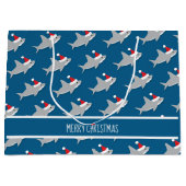 Kersthaaien Schattige grote geschenkzak Groot Cadeauzakje (Voorkant)