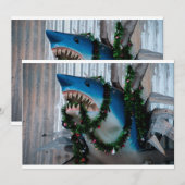 kersthaaienuitnodiging kaart (Voorkant / Achterkant)