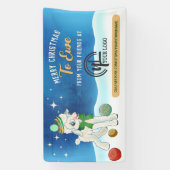 Kersthaakhaakjes breien show voor thuisgangers spandoek (Verticaal)