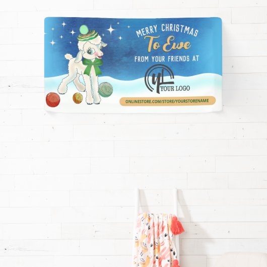 Kersthaakhaakjes breien show voor thuisgangers spandoek (Insitu)