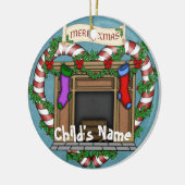 kersthaard keramisch ornament (Links)