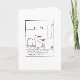 kersthacker feestdagen kaart