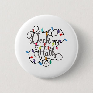 Kersthal decoratie kerstlichtjes Kerstmis Ronde Button 5,7 Cm