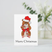 Kersthamster Feestdagenkaart (Staand voorkant)