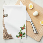 kersthanddoek in Parijs Theedoek (Quarter Fold)