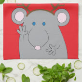 Kersthanddoek "Merry Christmouse" Theedoek (Gevouwen)