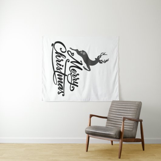 Kersthandgeschriften, snoepautomaten en sneeuwvlok wandkleed (In Situ (horizontaal))