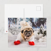 Kersthandschoenen en Pet Briefkaart (Voorkant / Achterkant)