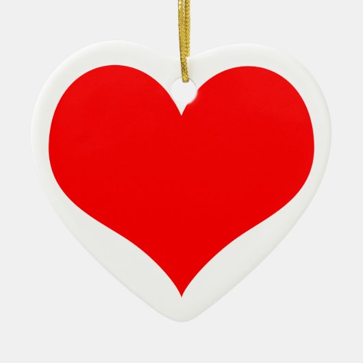 kersthart keramisch ornament (Voorkant)