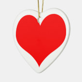 kersthart keramisch ornament (Links)