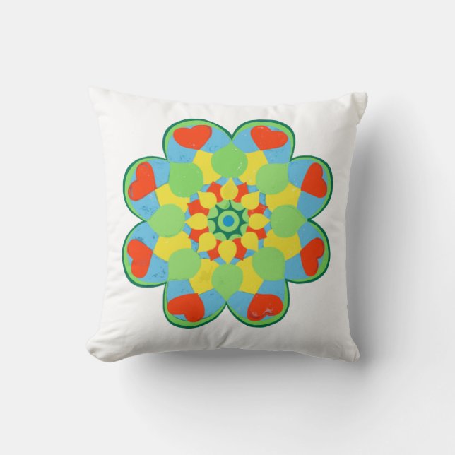 Kersthart Mandala Kussen (Voorkant)