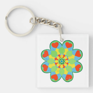 Kersthart Mandala Sleutelhanger