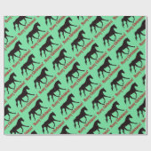 kersthartpaard cadeaupapier (Vlak)