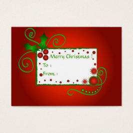 kerstheilig - kaartje met cadeau label