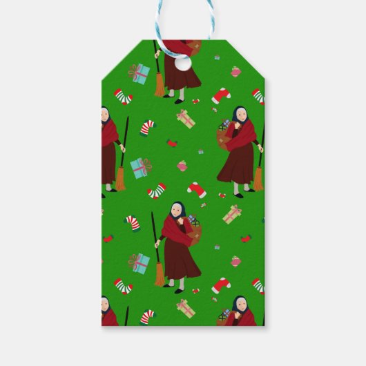 kerstheks Befana Cadeaulabel (Voorkant)