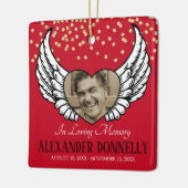 Kerstherdenkingsfoto Keramisch Ornament (Links)