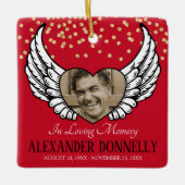 Kerstherdenkingsfoto Keramisch Ornament (Voorkant)