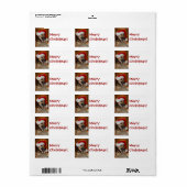 Kerstherder Etiket (Full Sheet)