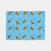 Kerstherder Fleece Deken (Voorkant (Horizontaal))