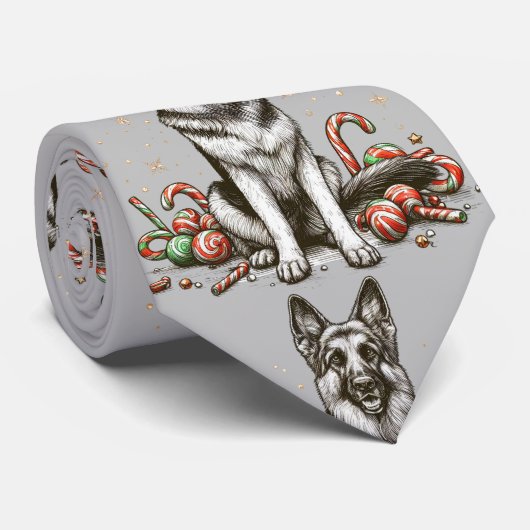 Kerstherder Stropdas (Opgerold)