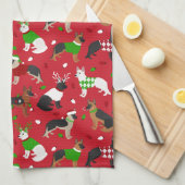 Kerstherder Theedoek (Quarter Fold)