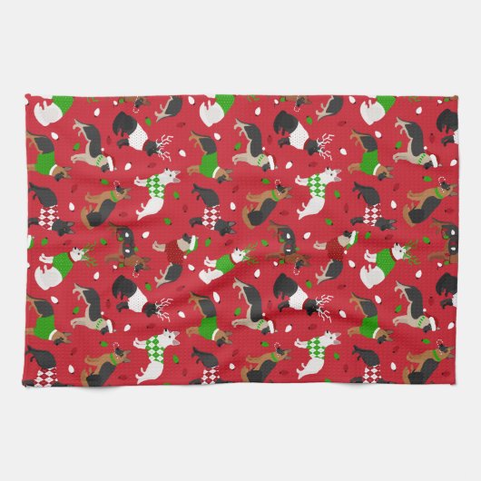 Kerstherder Theedoek (Horizontaal)