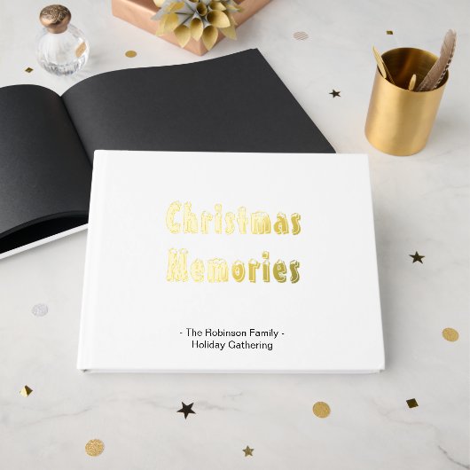 Kerstherinneringen Familienaam Jaar Gastenboek (Voorkant open)