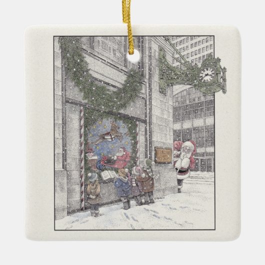 Kerstherinneringen in Field's Keramisch Ornament (Voorkant)